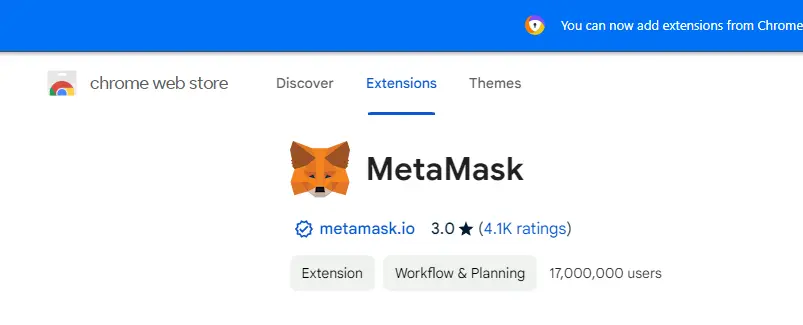 Download MetaMask for your Browser